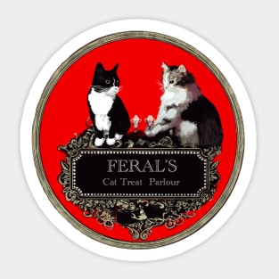 Feral's Cat Treat Parlour Sticker